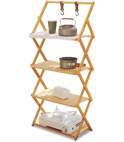 Amazon.co.jp: SLOWER 収納ラック 3段 横置き テーブル 2way